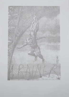 Arnulf Rainer: Der Eiffelturm - Originale Lithographie Signiert - Bild 1 von 4