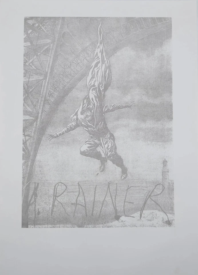 Arnulf Rainer: Der Eiffelturm - Originale Lithographie Signiert - Bild 1 von 4