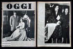 OGGI 1951# 42 SORAYA ISFANDIARI - FARUK e NARRIMAN d'EGITTO -Maria Fiore - Imagen 1 de 12