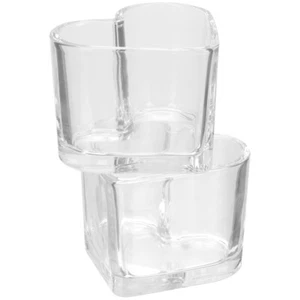2Pcs Cocktail Coffee Unique Glass Cups Valentines Heart Mugs Party - Picture 1 of 12