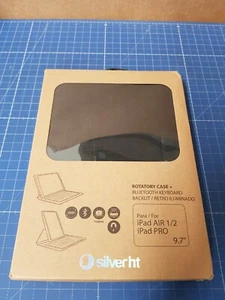 SilverHT Rotatory Hülle+Bluetooth Tastaturen für iPad Air 1/2 iPad pro 9.7" - ES - Bild 1 von 3