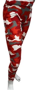 Bijorca Red/Grey/ Multicolor Camo Leggings One Size FM - Picture 1 of 4