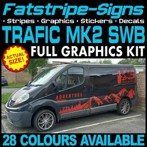 PEGATINAS GRÁFICAS PARA AUTOCARAVANA RENAULT TRAFIC MK2 SWB CÁMPER FURGONETA MONTAÑAS - Imagen 1 de 7