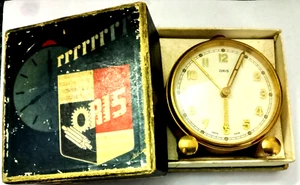 Old Oris Mechanical Table Alarm Clock With Box - Picture 1 of 7