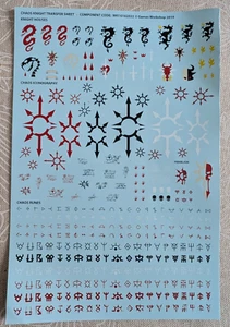 Chaos Knight Transfer/decal Sheet Warhammer 40k Warhammer 40,000 - Picture 1 of 1
