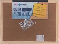 Small Cork Board With Accessories Wall Hanging Pin Board 28.5cm x 21.5cm
