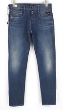 REPLAY Men Jeans Anbass W30/L30 Slim Washed Blue Cotton Stretch 5-Pocket