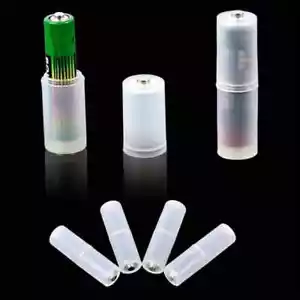 4x Tragbar Batterie Halter Konverter Adapter AAA LR3 zu Aa LR6, Schutzhülle - Bild 1 von 5