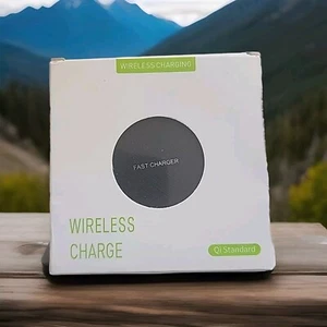 10W Wireless Charger Pad Stand Desktop Ultra-thin Mobile Phone Fast Charging Doc - Picture 1 of 3