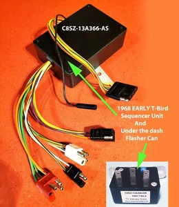 T25/T27) 1968 EARLY T-bird Sequencer Sequential Turn Signal kit and Flasher Can - Picture 1 of 1