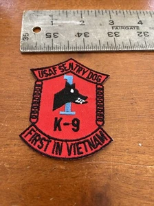 USAF Sentry Dog K9 First In Vietnam Air Force Patch - Picture 1 of 2