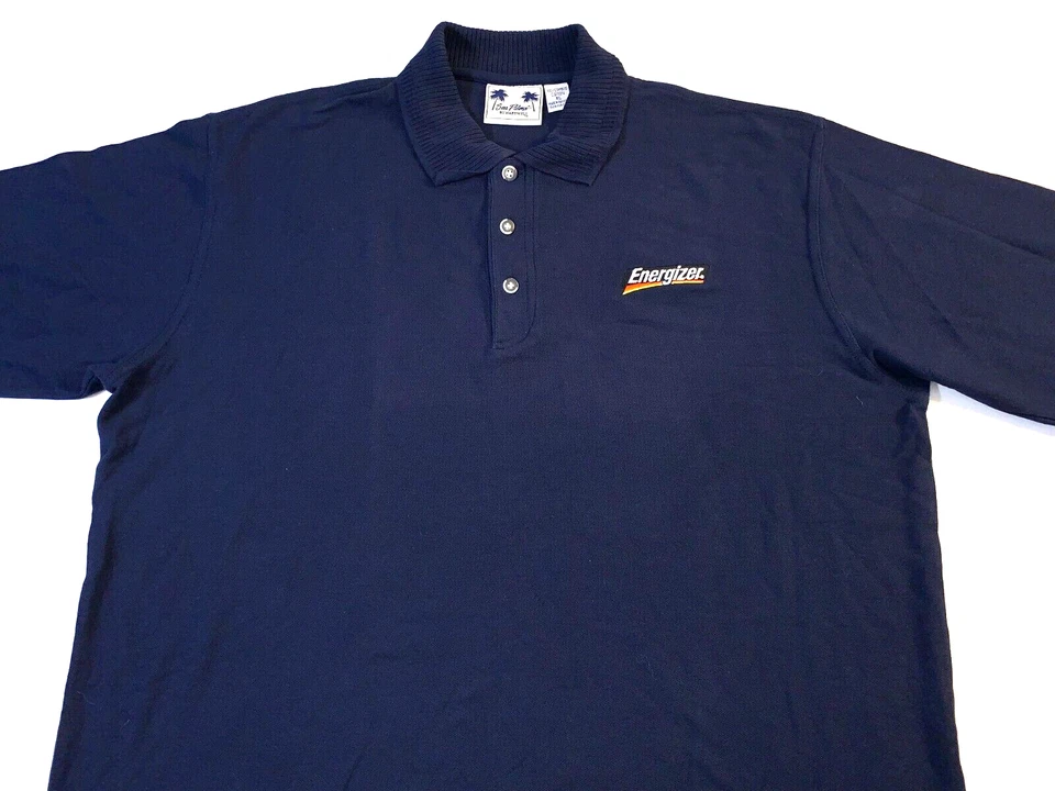Vintage Energizer Baterías - Polo de Golf Bordado Azul Oscuro ¡Nuevo! XL Foto 1 de 1