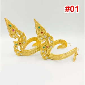 Thai Upper arm bracelet Thai Kanok pattern gasket Jintaleela dance for adult - Picture 1 of 10