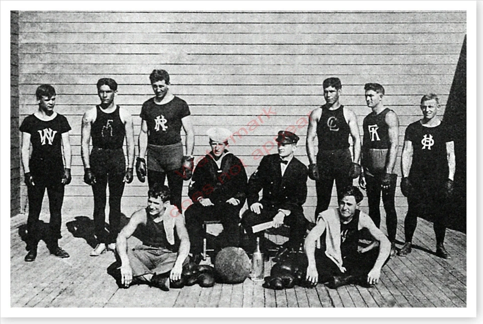 1800's Navy Marine Corps Boxing Champions 8 x 12 Silver Halide Photo - Image 1 of 1