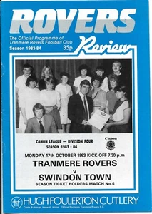 1983-84 Tranmere Rovers v Swindon Town  - Picture 1 of 1