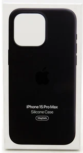 Coque en silicone véritable Apple MagSafe pour iPhone 15 Pro Max - Noir - Photo 1 sur 1