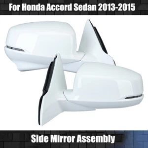Left+Right White Side Mirror Camera Turn Signal For Honda Accord Sedan 2013-2015 - Picture 1 of 21