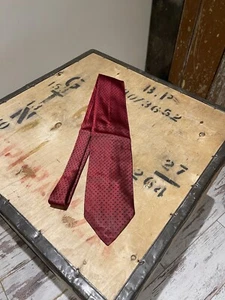 Jaeger Silk Tie Red Polka Dot Made In Italy - Picture 1 of 13