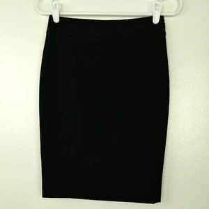 Ann Taylor Petite Skirt Womens 00P Black Pencil Workwear Career Flaw - Picture 1 of 8