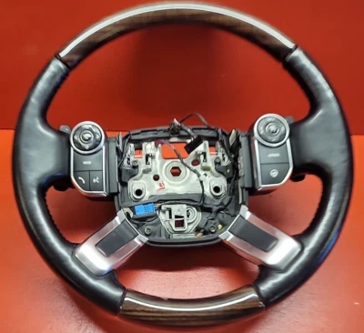 2013-2022 Land Rover Range Rover Leather Wood Steering Wheel - Image 1 of 4