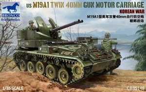 CARRO MOTOR DE PISTOLA Bronco Modelos 1/35 EE. UU. M19A1 DOBLE 40 mm guerra de Corea cb35148 - Imagen 1 de 1