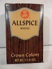 Vintage Rare CROWN COLONY ALLSPICE ENTIER - Boîte 1-1/8 oz - Safeway - 1/3 Full