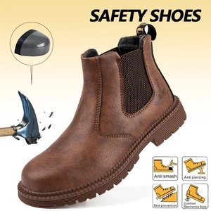 Men Steel Toe Safety Work Boots Indestructible Construction Protective Footwear - Picture 1 of 14