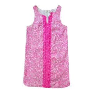 Lilly Pulitzer Target Girl’s Bright Pink See Ya Later Lined Dress Size L (10-12) - Picture 1 of 9