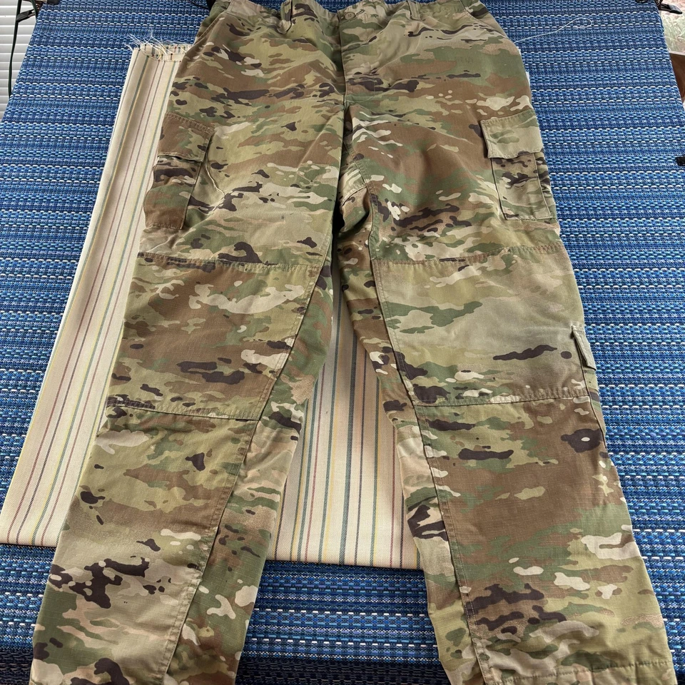 Calça masculina uniforme de combate exército 2XL X longa OCP camuflagem carga tática ripstop - Imagem 1 de 4