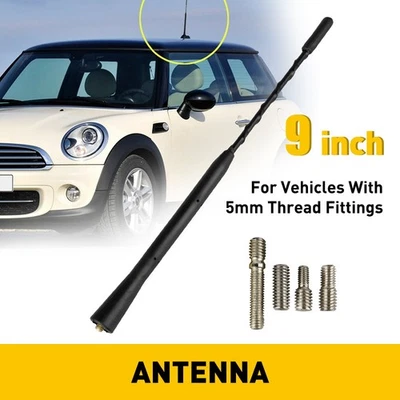 Antena de mástil de 9" radio AM/FM negra para Dodge Ram 1500 2500 3500 1999-2008 Foto 1 de 4