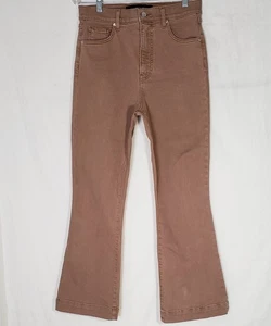 VERONICA BEARD Carson Flare Jeans Sz 30 High Rise Ankle Tan Sierra USA MSRP $298 - Picture 1 of 11