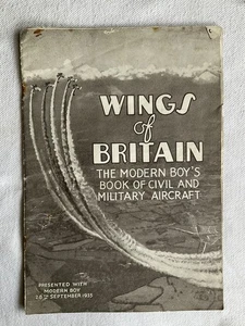 Collectable Vintage “Wings Of Britain” Booklet Presented With Modern Boy, 1935 - Bild 1 von 23