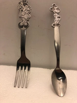 Tenedor y cuchara Walt Disney Mickey y Minnie Mouse Bybonny Foto 1 de 4