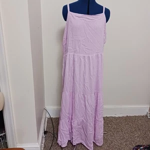 Old Navy Dress Smocked Tiered Sundress Beach Pink Size XXL Y2k - Picture 1 of 10