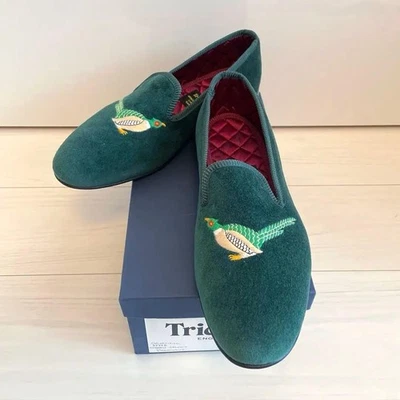 Tricker's Churchill Zapatos de Habitación Verde UK8.5/US9 Como Nuevo Colaboración con Vigas Foto 1 de 4