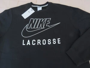 Nike Lacrosse Crewneck Fleece Sweatshirt, NWT - Men’s L - Black, $65 - Picture 1 of 10