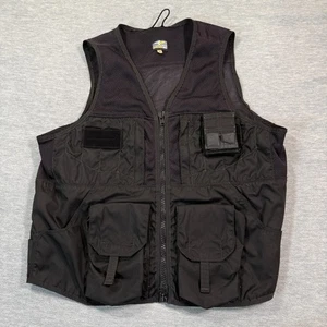Atlas 46 Vest Men XL Black Tactical Work Utility Tool Mesh Zip Pockets USA - Picture 1 of 8