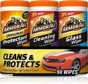 Armor All Protector, Vidrio y Toallitas de Limpieza, Toallitas para Interior de Coche y... - Imagen 1 de 6