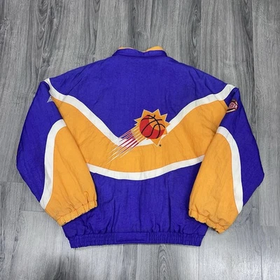 Chaqueta acolchada vintage de los 90 Phoenix Suns XL RARA Apex One para hombre con cremallera púrpura Foto 1 de 4