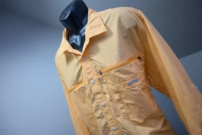 Exofficio Button Up Camp Shirt Orange Breathable Nylon Fishing Hiking Mens 2XL - Image 1 of 4