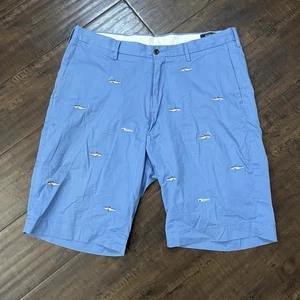Polo Ralph Lauren Stretch Classic Fit Chino Shorts Herren 36 Blau Fischgräten - Bild 1 von 10