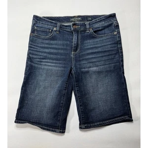 Lucky Brand Women's Dark Wash The Bermuda Blue Denim Shorts - Size 6 (32x10.5) - Picture 1 of 6