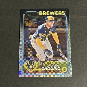 2024 Topps Chrome Jackson Chourio Rookie X-Fractor Refractor #161 - Brewers📈 - Picture 1 of 3