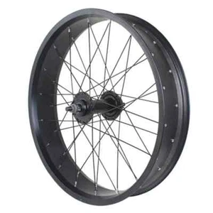 20 in Snow Bike Wheel Set Wide Rim ATV Fat Bike 36 Holes 80mm Width Disc Brake - Picture 1 of 17
