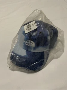 Supreme The North Face Indigo Bleached Denim Print 6-Panel Baseball Hat NEW!!! - Picture 1 of 4
