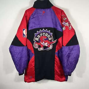Vintage 1994 TORONTO RAPTORS NBA Pro Player Puffer Jacket Men Sz XL - GUC - Picture 1 of 11