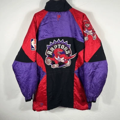 Vintage 1994 TORONTO RAPTORS NBA Pro Player Puffer Jacket Men Sz XL - GUC - Image 1 of 4