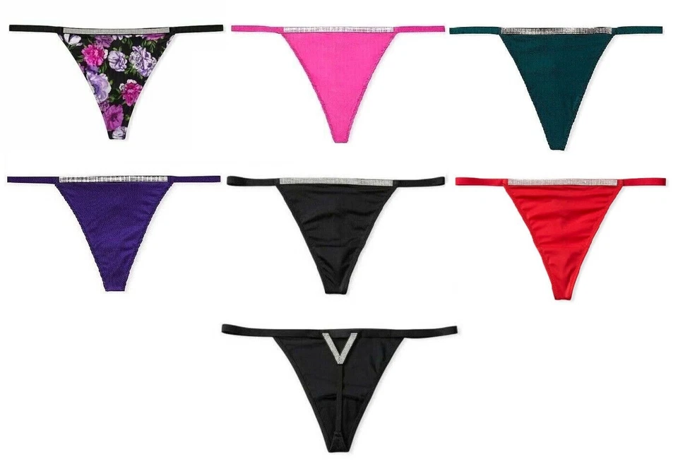 VICTORIA'S SECRET VERY SEXY SHINE STRAP V-STRING THONG PANTY XS S M L XL NWT - Image 1 of 1