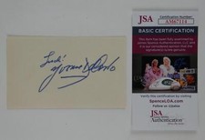 Yvonne De Carlo Signed 3x5 Index Card Autographed The Munsters JSA COA