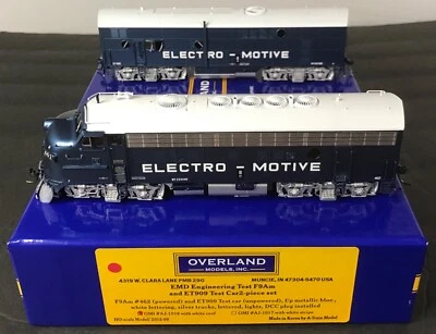 Overland-Brass-HO-EMD Engineering F-9Am #462 and ET-909 Test Car-2 Piece Set-NEW - Image 1 of 4